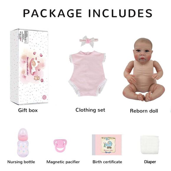 Charex Lifelike Reborn Baby Dolls - 20 Inch Realistic Newborn Dolls, Real Life - Picture 6 of 15